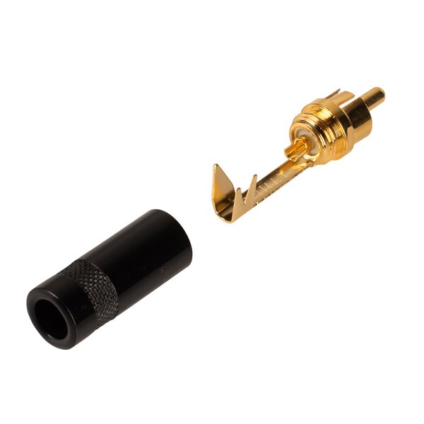 Main product image for Rean NYS352BG Phono RCA Connectors Plug Black/Gold092-1686